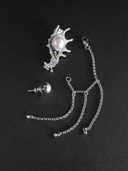 Mermaid Ear Cuff with Pearls