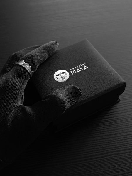 Silver crystals ring modular combo