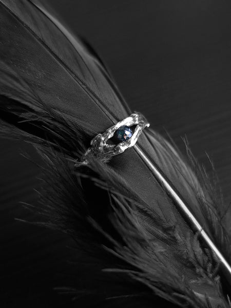 Aasha Ring with Blue Diamond