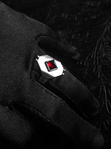 Bjorn Ring with Garnet