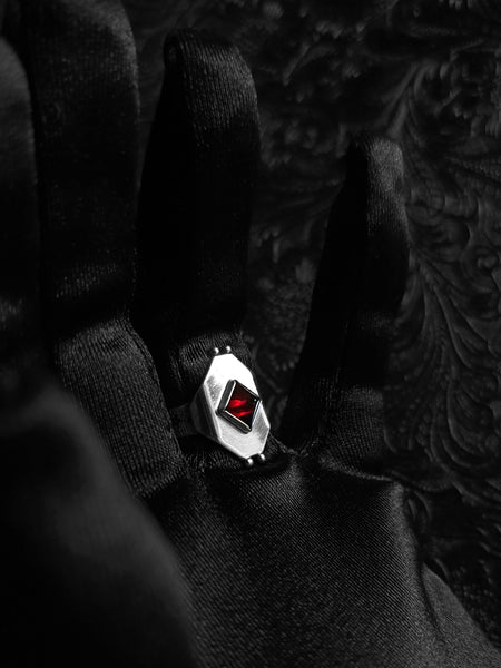 Bjorn Ring with Garnet