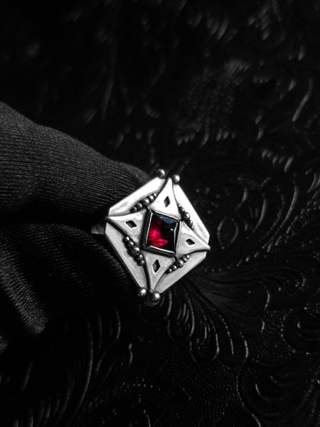 Asgard Ring with Garnet
