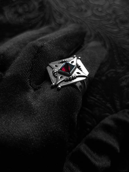 Asgard Ring with Garnet