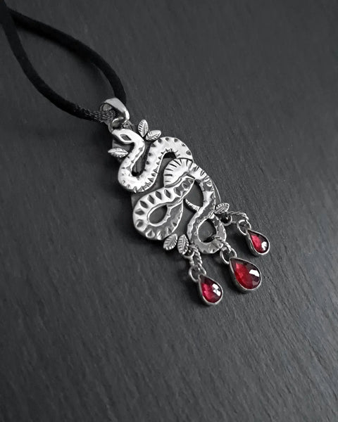 Remedium Pendant with Garnets