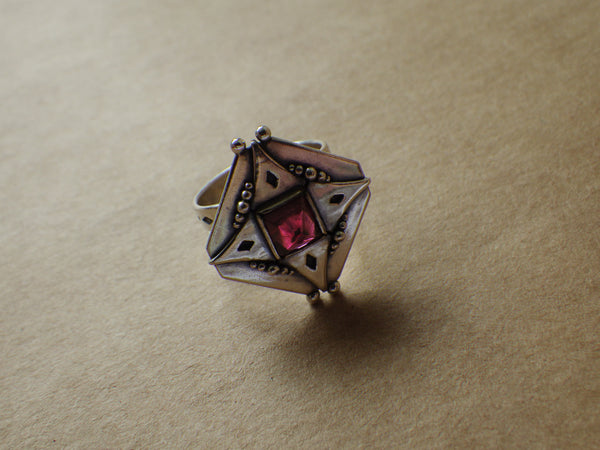 Asgard Ring with Garnet