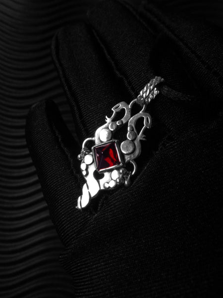 Serpenton Pendant with Pyramidal Garnet