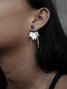 Ame Agaru Earrings with Amethyst