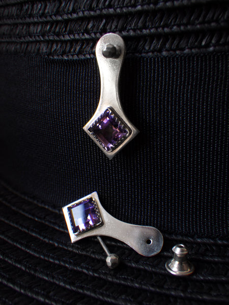 Marceline Earrings with Amethysts