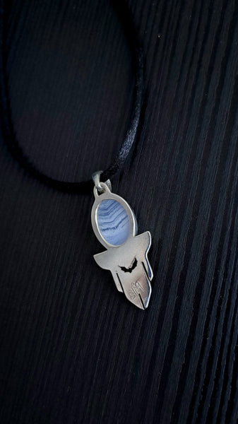 Icarus Pendant with Lace Agate