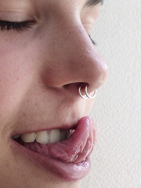 ~Double~ Nose Ring Fake Piercing